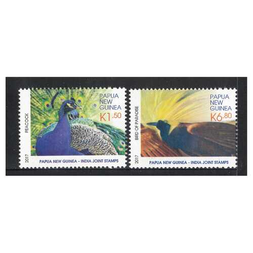 Papua New Guinea 2017 Joint Issue with India/Birds Set of 2 Stamps MUH
