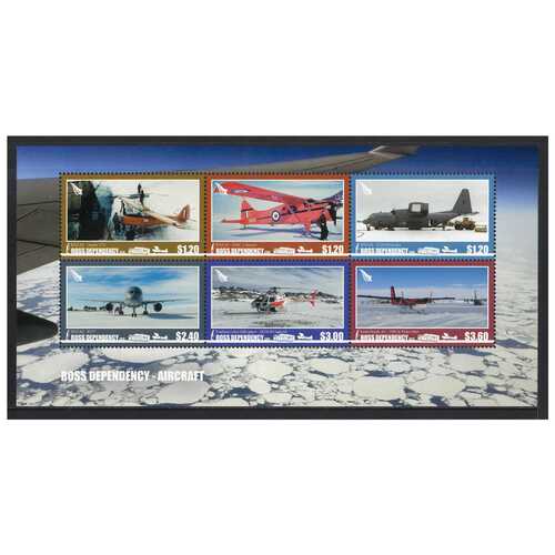 Ross Dependency 2018 (SG179 MS) Aircraft Mini Sheet of 6 Stamps MUH