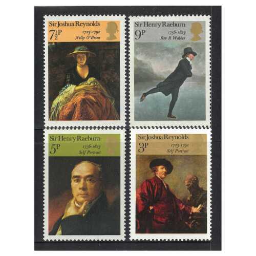 Great Britain 1973 British Paintings 3rd Series/Sir Joshua Reynolds & Sir Henry Raeburn Set of 4 Stamps SG931/34 MUH