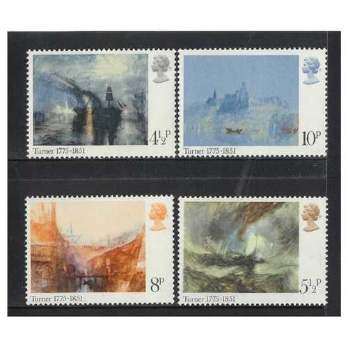 Great Britain 1975 Birth Bicentenary of J.M.W. Turner/Painter Set of 4 Stamps SG971/74 MUH