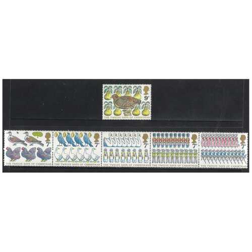 Great Britain 1977 Christmas/The Twelve Days of Christmas Set of 6 Stamps SG1044/49 MUH