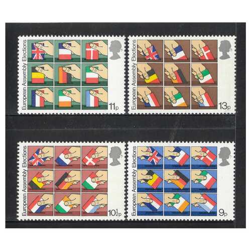 Great Britain 1979 First Direct Elections to European Assembly Set of 4 Stamps SG1083/86 MUH