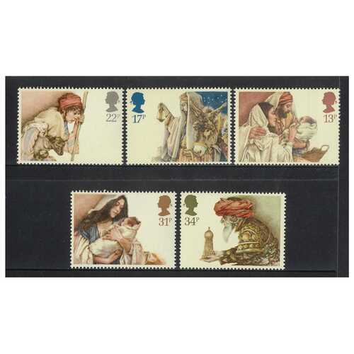 Great Britain 1984 Christmas Set of 5 Stamps SG1267/71 MUH