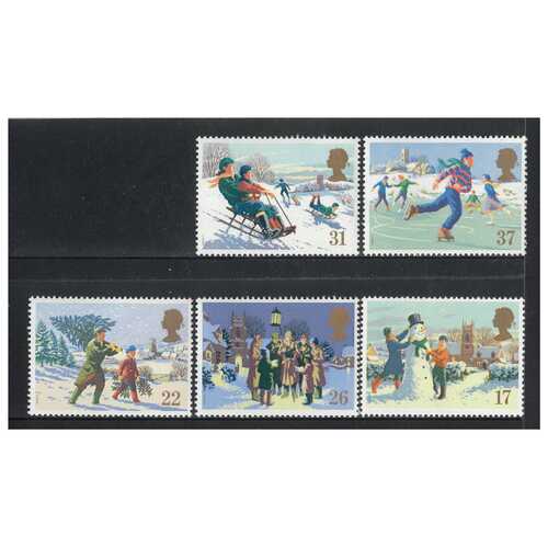 Great Britain 1990 Christmas Set of 5 Stamps SG1526/30 MUH