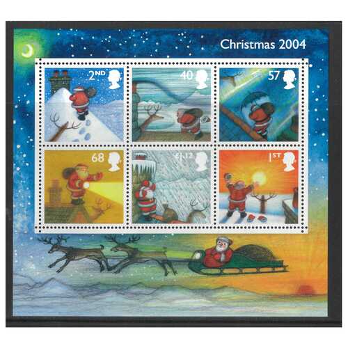 Great Britain 2004 Christmas Mini Sheet of 6 Stamps SG MS2501 MUH