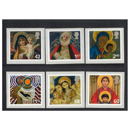 Great Britain 2005 Christmas/Madonna & Child Set of 6 Self-adhesive Stamps SG2582/87 MUH 