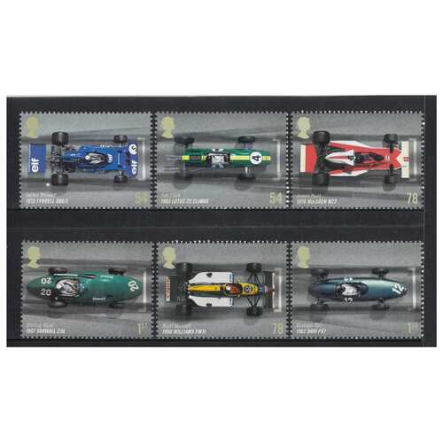 Great Britain 2007 Grand Prix Racing Cars Set of 6 Stamps SG2744/49 MUH 