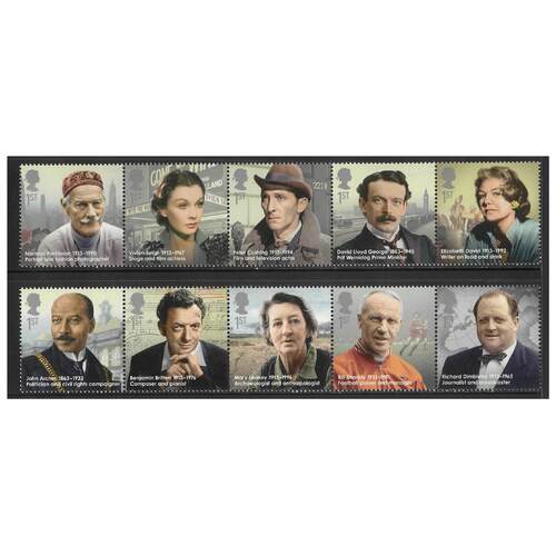 Great Britain 2013 Great Britons Set of 10 Stamps SG3453/62 MUH 