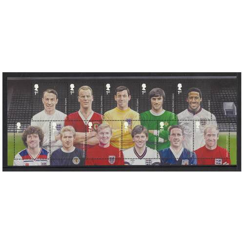 Great Britain 2013 Football Heroes 1st Issue Mini Sheet of 11 Stamps SG MS3474 MUH 