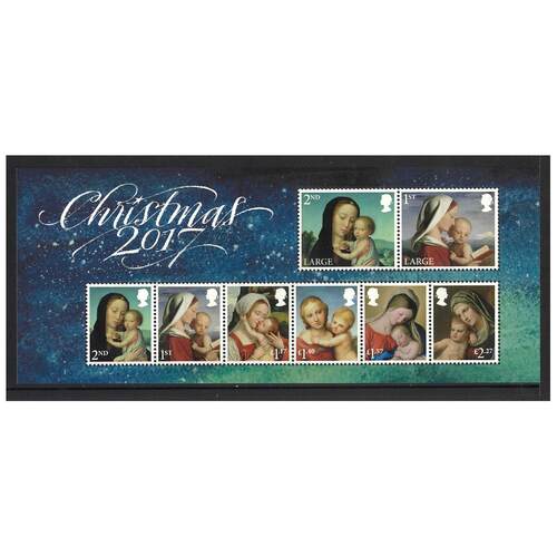 Great Britain 2017 Christmas/Madonna & Child Mini Sheet of 8 Stamps SG MS4027 MUH