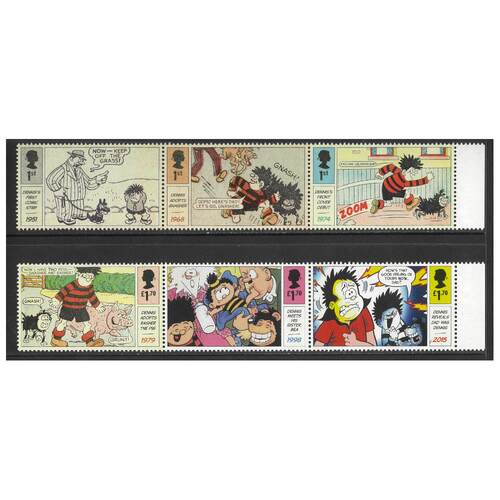 Great Britain 2021 Dennis & Gnasher - Beano Comic Strip Set of 6 Stamps SG4533/38 MUH 