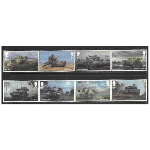 Great Britain 2021 British Army Vehicles Set of 8 Stamps SG4566/73 MUH 
