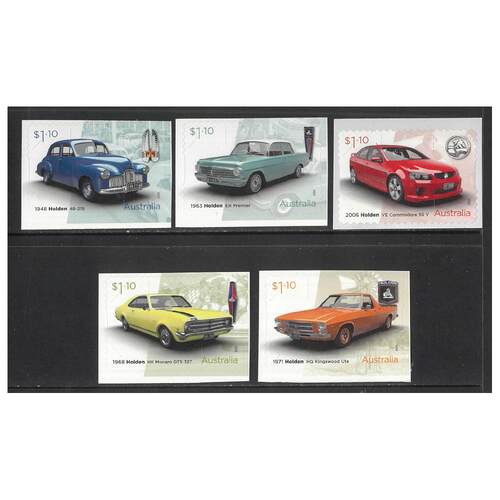 Australia 2021 Holden: Australian Icon Set of 5 Self-adhesive Stamps ex Booklet MUH