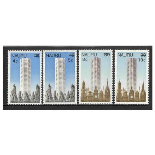 Nauru 1978 Overprint on Opening of Nauru House in Melbourne Set of 4 Stamps SG170/73 MUH