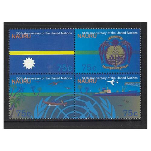 Nauru 1995 50th Anniv of United Nations Set of 4 Stamps SG430/33 MUH