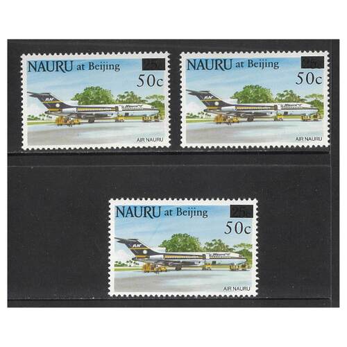 Nauru 1995 International Stamp Exhibitions Set of 3 Stamps SG438/40 MUH