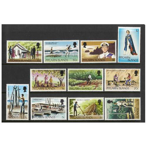 Pitcairn Islands 1977 Definitives/Pictorials Set of 11 Stamps SG174/84 MUH
