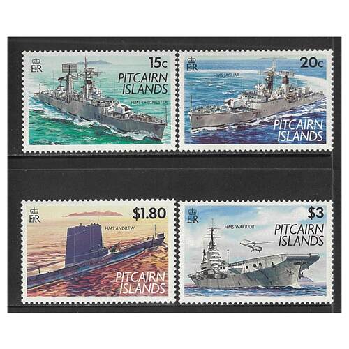 Pitcairn Islands 1993 Modern Royal Navy Vessels Set of 4 Stamps SG426/29 MUH
