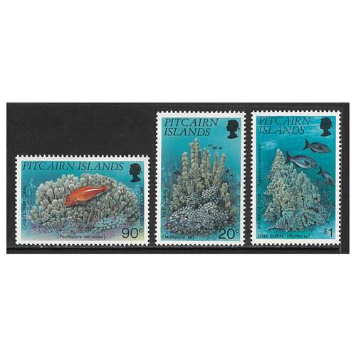 Pitcairn Islands 1994 Corals Set of 3 Stamps SG454/56 MUH