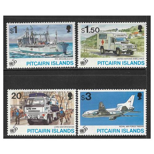 Pitcairn Islands 1995 50th Anniv of United Nations Set of 4 Stamps SG483/86 MUH