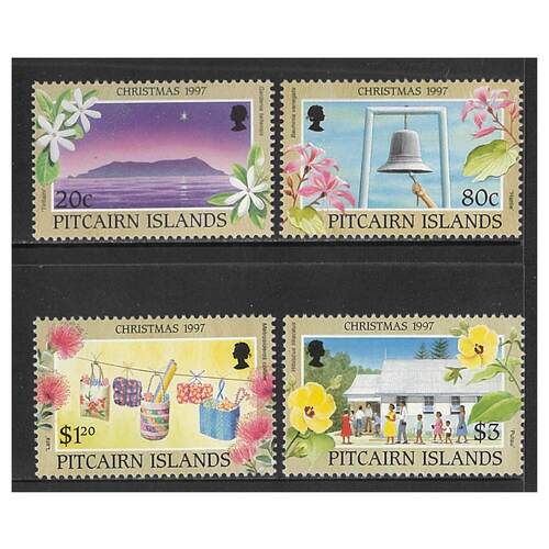 Pitcairn Islands 1997 Christmas Set of 4 Stamps SG522/25 MUH