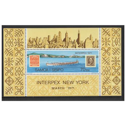 Samoa 1971 Interpex Stamp Exhibition Mini Sheet SG MS364 MUH