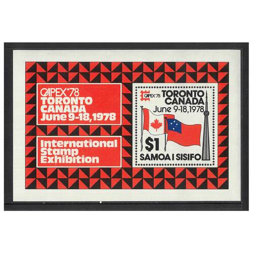 Samoa 1978 Capex International Stamp Exhibition Toronto Mini Sheet SG MS511 MUH