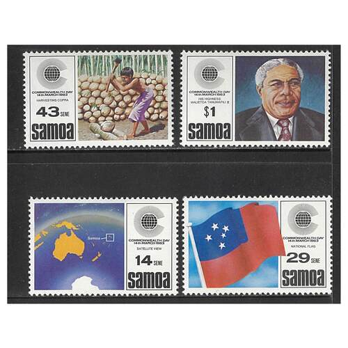Samoa 1983 Commonwealth Day Set of 4 Stamps SG634/37 MUH