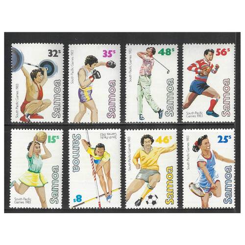 Samoa 1983 South Pacific Games Set of 8 Stamps SG639/46 MUH