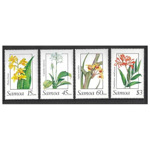 Samoa 1989 Orchids 2nd Series Set of 4 Stamps SG818/21 MUH