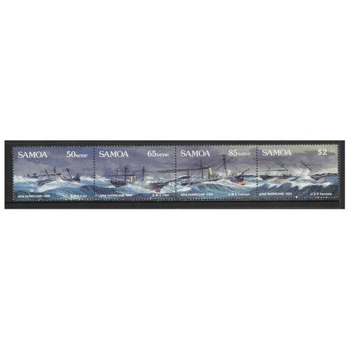Samoa 1989 Centenary of Great Apia Hurricane Set of 4 Stamps SG822/25 MUH