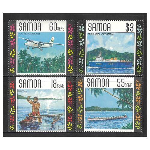 Samoa 1990 Local Transport Set of 4 Stamps SG840/43 MUH