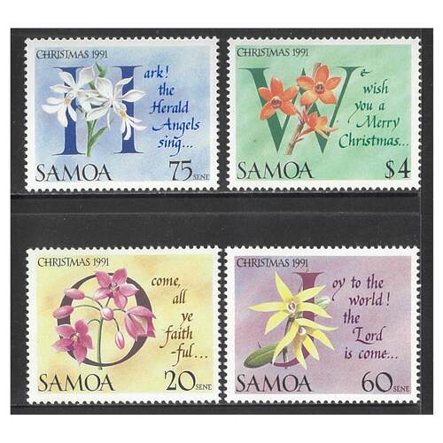 Samoa 1991 Christmas Set of 4 Stamps SG864/67 MUH