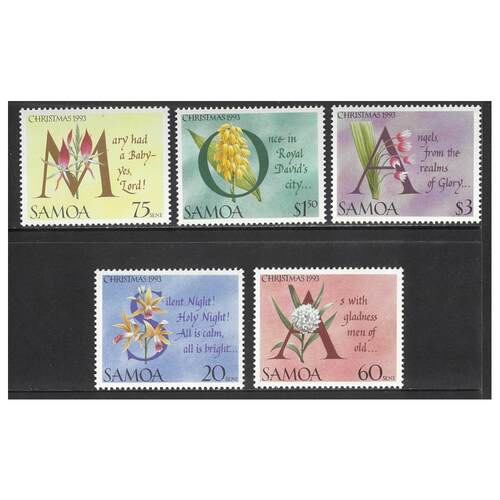 Samoa 1993 Christmas Set of 5 Stamps SG907/11 MUH