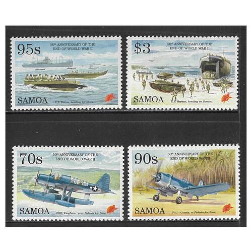 Samoa 1995 50th Anniv of End of WWII Set of 4 Stamps SG961/64 MUH 