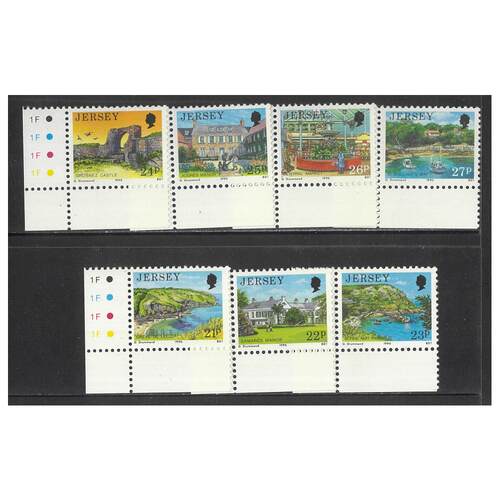 Jersey 1989 Jersey Scenes Part II Set of 7 Definitive Stamps SG481/87 MUH