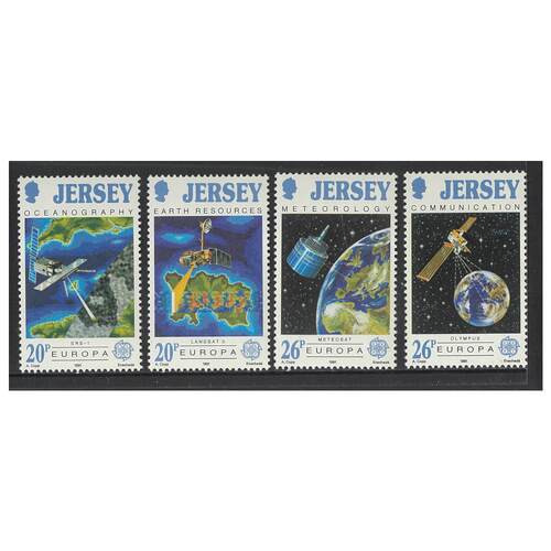 Jersey 1991 Europa/in Space Set of 4 Stamps SG545/48 MUH