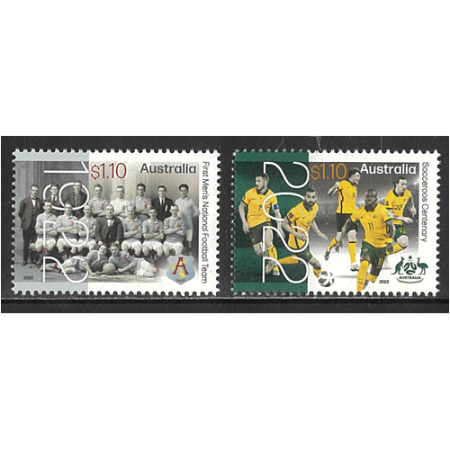 Australia 2022 Centenary of the Mens National Football Team Set of 2 Stamps MUH