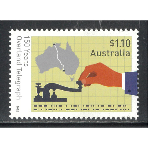 Australia 2022 Overland Telegraph 150 Years Single Stamp MUH