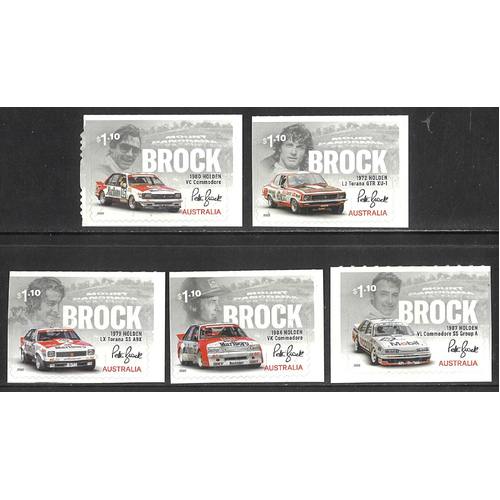 Australia 2022 King of the Mountain: Brock 50 Years Set of 5 Self-adhesive Stamps ex-booklet MUH