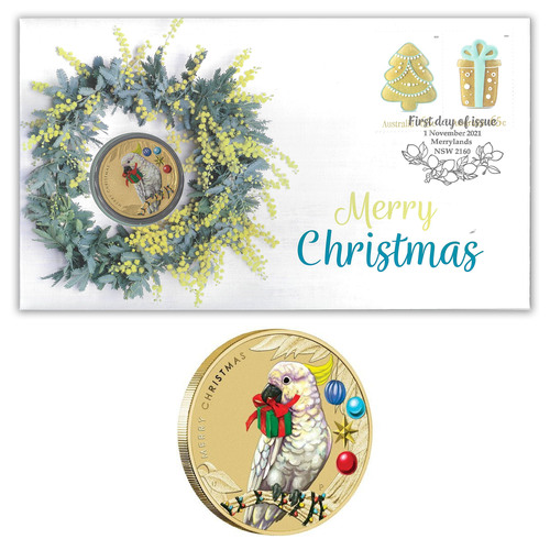 Australia 2021 Merry Christmas $1 Coin PNC