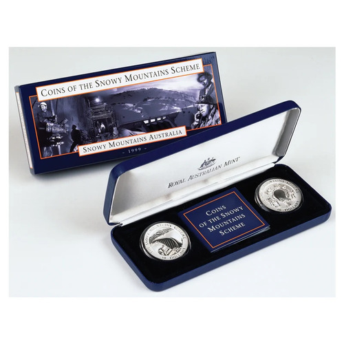 Australia 1999 $10 Landmarks - Snowy Mountains 2 Coin Silver Proof Set