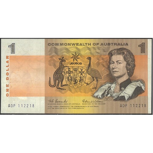 Commonwealth of Australia 1966 $1 Banknote Coombs/Wilson R71 aEF/EF #1-22