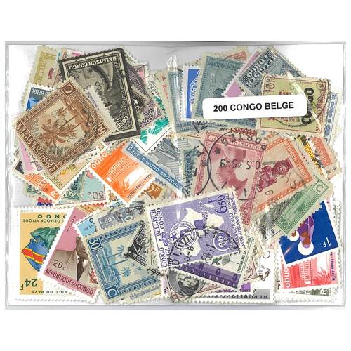 Belgian Congo - 200 Different Stamps