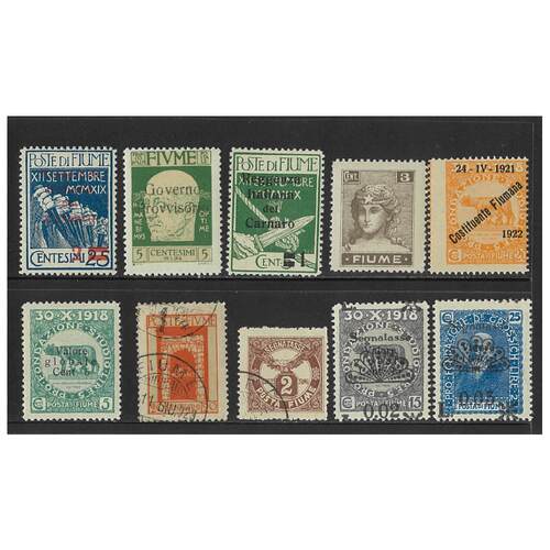 Fiume - 10 Different Stamps