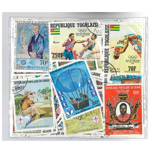 French Community - 200 Different Stamps Mixed in Bag Used