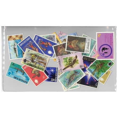 Gilbert, Kiribati & Tuvalu - 25 Different Stamps