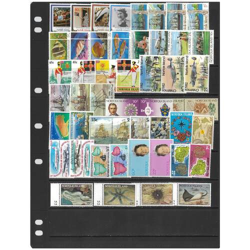 Norfolk Isl. - 50 Different Stamps All Mint in Sets