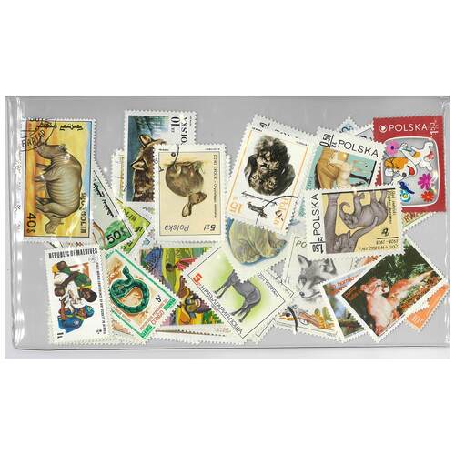 Animals - 50 Different Stamps Used/CTO