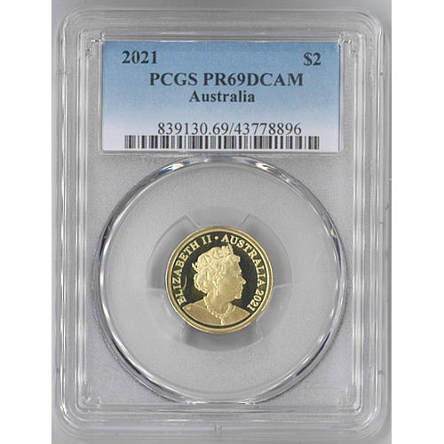 Australia 2021 $2 Proof Coin PCGS PR69DCAM Grading